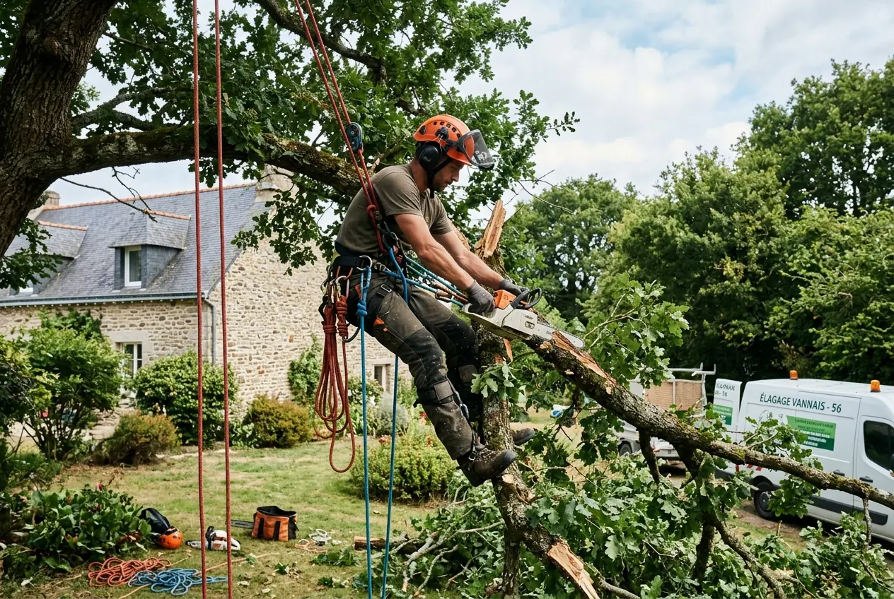 Élagage urgent après tempête vannetaise